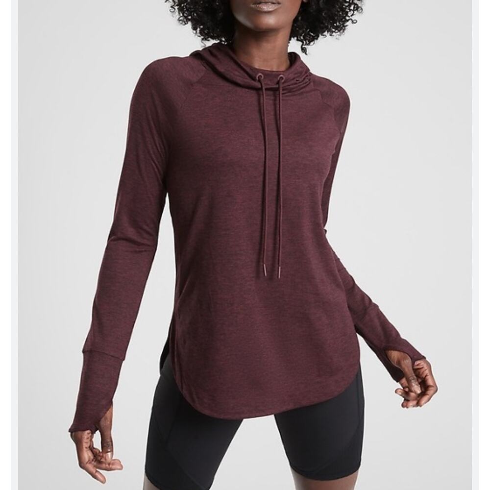 Athleta Women's Uptempo Hoodie Sweatshirt Workout Activewear Maple Red Small